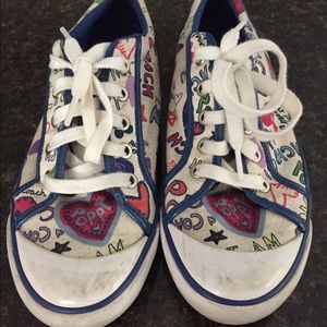 RARE Coach Barrett Poppy pattern sneakers size 8.5